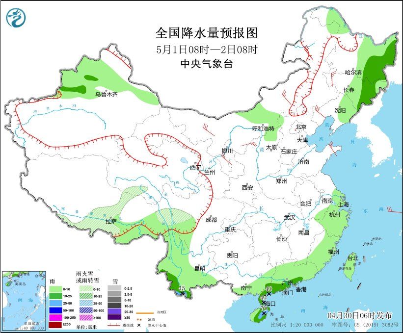 北方多大风 西北地区有沙尘天气 江南华南等地有较强降水